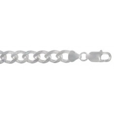 3.8mm Curb Chain, 7" - 28" Length, Sterling Silver